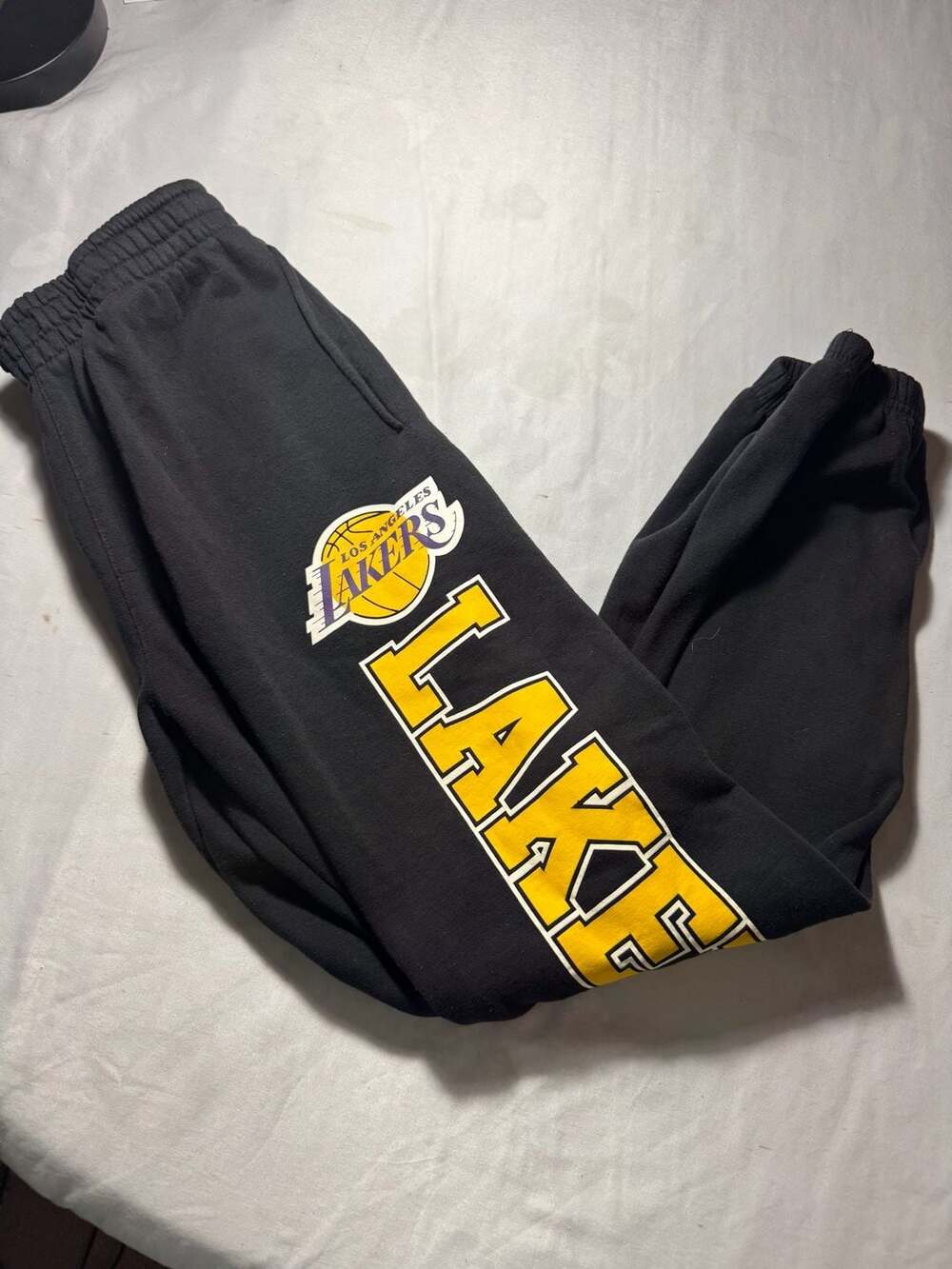 Ultra Game NBA Los Angeles Lakers Black Fleece Jogger Sweatpants